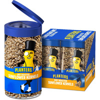 Planters Pop & Pour Dry Roasted Sunflower Seeds, Road Trip Snack, Plant-Based Protein, Snacks On The Go, After School Snack, Sport Snack, Bulk Nuts, Kosher, 5.85Oz Jar (4 Count)