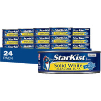 Starkist Solid White Albacore Tuna In Water, 5 Oz (24 Pack) Canned Tuna Fish, Wild Caught, Gluten Free, Ready To Eat, Perfect For Salads, Keto Meals And Snacks, 26G Protein & 110 Calories Per Serving