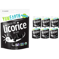 Yumearth Organic Gluten Free Black Licorice Snack Packs - Allergy Friendly, Gluten Free, Non-Gmo, Vegan, No Artificial Flavors Or Dyes - 5 Ounce (Pack Of 6)