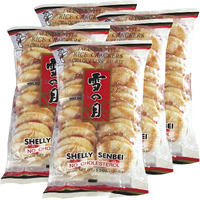Want Want Big Shelly Shenbei Snowy Crispy Rick Cracker Biscuits - Sugar Glazed 5.30 Oz. (Pack Of 5)