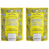 Gem Gem All Natural Chewy Ginger Candy 1.25Oz (Lemon, 2 Pack)