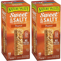 Nature Valley Sweet And Salty Granola Bars Peanut Dipped In Peanut Butter Coating, 48 Bars (2 Boxes)