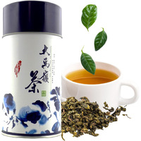 Oolong Loose Leaf Tea In Aesthetic Tea Tin, 70 Cups Of Fresh, Smooth Aromatic High Mountain Oolong Tea From Taiwan, Alishan Tea District, For Relaxation, Peace And Health, Long Lasting, Unsweetened