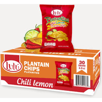 Lulu Plantain Chip | Chili Lemon | Healthy Snack | Plantains Chips | Whole 30 Snacks | 2.5 Oz | Gluten Free Chips | All Natural | Non-Gmo | Kosher