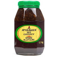 Mrs Balls Hot Chutney 1.1Kg Wide Mouth Plastic Jar Imported From South Africa