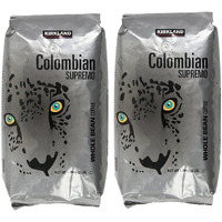 Kirkland Signature Colombian Supremo Whole Bean Coffee, 3 Pound (2 Pack)