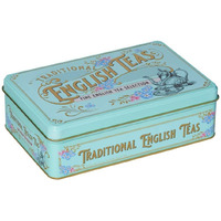 New English Teas Vintage Victorian Tea Gift Tin With 72 Assorted English Teabags For Tea Lovers, Forget Me Not - English Breakfast Tea, Earl Grey