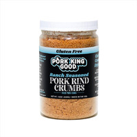 Pork King Good Low Carb Keto Diet Ranch Pork Rind Breadcrumbs! Perfect For Ketogenic, Paleo, Gluten-Free, Sugar Free And Bariatric Diets (Ranch, 12 Oz Jar)