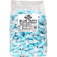 Adams & Brooks Fairtime Taffy - Bulk Blue Candy For Candy Buffets, Blue Raspberry Taffy, Blue Raspberry Candy - 3 Pounds Of Candy