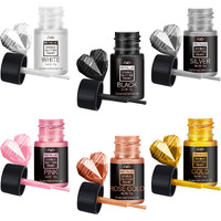 Edible Glitter Paint - 6 Colors Food Grade Metallic Glitter Cake Paint For Cake Decorating, Baking, Cupcakes, Cookies - Shimmer Art Decorative Liquid Edible Paint Food Coloring For Fondant, Donuts