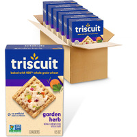 Triscuit Garden Herb Whole Grain Wheat Crackers, 6 - 8.5 Oz Boxes