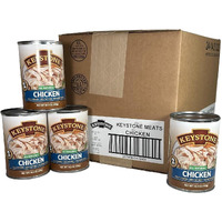 Keystone All Natural Premium Canned Chicken 14.5 Oz Fully Cooked | No Water Added | Ready To Meat | Quick Meals Emergency Survival Food Canned Meat Pack Of 24