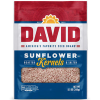 David Seeds Salted And Roasted Sunflower Kernels, Keto Friendly Snack, 8.5 Oz Bags, 12 Pack