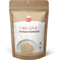 Spicy Organic Onion Powder - 16 Oz. - Certified Usda Organic - Non-Gmo - White Onion Powder Seasoning For Dressings, Dips, Casseroles, Meat, Poultry, Baking, Sauces, Gravies, And Flavoring For Snacks