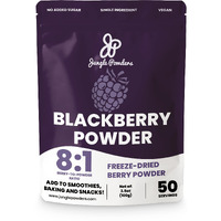 Jungle Powders Blackberry Powder For Smoothie 7 Ounce Bag, Powdered Freeze Dried Blackberries, Purple Superfood Flavoring Extract For Baking Flavoring