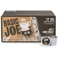 Basic Joe 80-Count 100% Arabica Dark Roast Single Serve Coffee Pods For K-Cup Keurig Brewers