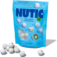 Nutic Jawbreakers Bulk In Fun Psychedelic Colors | 1-Inch Giant Jawbreakers Candy Made In Usa | Long-Lasting Huge Gobstoppers, 1 Pound