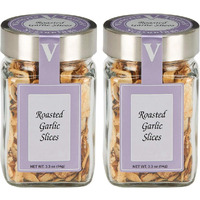 Roasted Garlic Slices- 3.3 Oz. Jar (Pack Of 2) A Pantry Staple! The Simplest Way To Enhance Flavor Without The Hassle Of Peeling And Chopping Fresh Garlic.