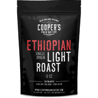 Ethiopian Bold Light Roast Coffee, Gourmet Single-Origin Coffee Beans From Ethiopia, Whole Bean, 12Oz Bag