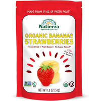 Natierra Nature's All Foods Organic Freeze-Dried Bananas And Strawberries | Non-Gmo & Vegan | 1.8 Ounce