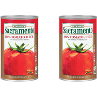 Sacramento Tomato Juice, No Added Sugar Or High Fructose Corn Syrup, 46 Ounce Cans, 2-Pack