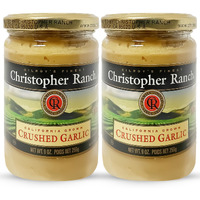 Christopher Ranch Crushed Garlic In Olive Oil Award Winning Heirloom Fresh Garlic From California Family Farm Bold Nutty Flavor Creamy Finish Jar For Steak Seasoning & Foodie Gifts - 9 Oz (Pack Of 2)