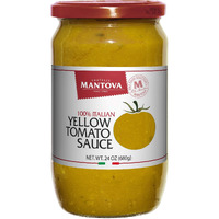 Mantova Yellow Tomato Sauce, 24 Oz. (Pack Of 2), Product Of Italy, Yellow Tomatoes, Sweet Pulp, Low Acidity And Few Seeds, No Added Sugar, Artificial Flavoring, Coloring Or Preservatives, Gluten-Free