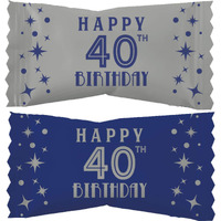 Party Sweets By Hospitality Mints 40Th Birthday Buttermints, 7-Ounce Bags (Pack Of 6)