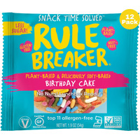 Rule Breaker Snacks Birthday Cake | Vegan, Gluten-Free, Nut-Free, Top 11 Allergen-Free | Great For School, Office | Pack Of 12