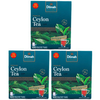 Dilmah Premium 100% Pure Ceylon Tea, 100-Count Tea Bags (Pack Of 3)
