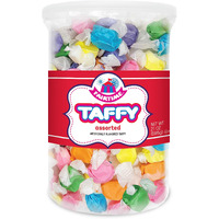 Fairtime Taffy Assorted Flavorsbulk Rainbow Candy For Candy Buffets, Bulk Candy, Pinata Candy, Individually Wrapped Candy - Kosher Candy, 21 Ounce Tub