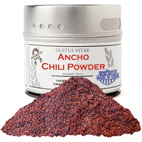 Ancho Chili Powder - Gourmet Spice - All Natural Chili Powder - Non Gmo - Handcrafted - Small Batch - Artisanal Seasoning - Gustus Vitae - #0721