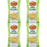 Golden Flake Dill Pickle Potato Chips, 5Oz Bag (Pack4)