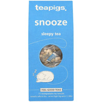 Teapigs Snooze Sleepy Tea Bags, 15 Count, Herbal Blend Of Apple, Lavender & Chamomile, Calming Organic Herbal Tea