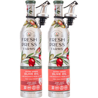 Fresh Press Farms Cold Pressed High Heat Extra Virgin Olive Oil For Pan Frying And Grilling, 16.4 Fl Oz (Pack Of 2), Georgia Grown, 100% American Made, Unrefined, Certified Whole30, Non-Gmo, Keto, Paleo, Gluten Free