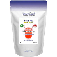 Gramzero Sour Strawberry Zero Calorie Sugar Free Drink Mix, Great For Nutrition Club Loaded Tea, Stevia Sweetened