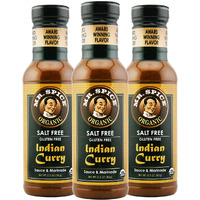 Mr. Spice Organic - Salt Free Sauce (Indian Curry, 3-Pack)