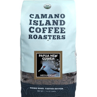 Camano Island Coffee Roasters Papua New Guinea Whole Bean 2Lb, Fresh Medium Roast, Usda Organic, Fairly Traded, Shade Grown Top 1% Arabica, Delicious Cocoa, Dried Fruit, Brown Sugar Flavor Profile