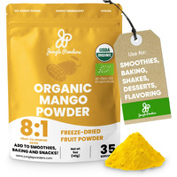 Jungle Powders Organic Mango Powder 5 Ounce Bag, Mango Extract For Baking, Smoothies, Desserts, Freeze Dried Mango Powder, Non Gmo Vegan Dried Mangoes Dry Juice Vegan Fruit Powder