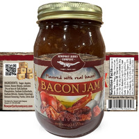 Newport Jerky Company Bacon Jam | Flavored With Real Bacon | Classic Spread For Burgers, Sandwiches, Toast, Charcuterie | Gourmet Small Batch Jam | Made In The Usa! | Large Re-Usable 20 Oz Glass Jar