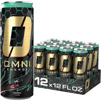 Omni Energy Drink Corsa 12 Oz (Pack Of 12) | Contains 200Mg Natural Caffeine, B Vitamins, Coq10, Ginger Root Extract | Sugar-Free, Low Calorie, Energy Drink For All-Day Vitality