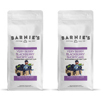 Barnie's Very Berry Blackberry Shortcake Ground Coffee, Blackberry And Buttery Cake Flavor, Medium Roasted Arabica Coffee Beans, 12 Oz Bag (Pack Of 2)