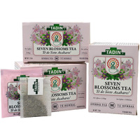 Tadin Tea Seven Blossoms Tea With Linden Flowers Valerian Root, Caffeine - Free, 24 Count (Pack Of 3)