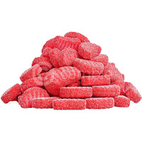 Cambie - Cherry Slices Gummy Candy, Sugar Coated Natural Cherry Flavor, Soft & Chewy Texture, Perfect For Snacking, Sharing, & Desserts, Packaged Fresh In Resealable Pouch - 2 Lbs Bulk Pack