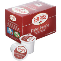 Red Rose English Breakfast Tea - 12 Single Serve Cups (1 Box)