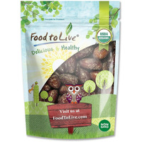 Food To Live - Organic Medjool Dates, 2 Pounds Non-Gmo, Whole Dried Dated With Pits, Large Size, Unsweetened, Unsulphured, Vegan, Sirtfood, Bulk.