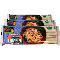 Organic Planet Whole Wheat Lo Mein Noodles, Non-Gmo, Organic, Vegan, Asian Stir-Fry Noodles, 8 Oz (3 Pack), 8 Oz (3 Pack)