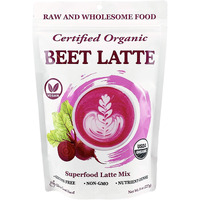 Cherie Sweet Heart Beet Latte Plant-Based Powder Drink Mix, Beet, Goji Berry, Cinnamon, Ginger, Black Pepper Powder, Organic, Non-Gmo, Gluten Free, Vegan (8 Oz)