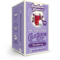 Southern Breeze Cold Brew Sweet Tea Blackberry Iced Tea With Black Tea And Zero Carbs Zero Sugar, 20 Individually Wrapped Tea Bags Southern Sweet Tea Iced Tea Beverage