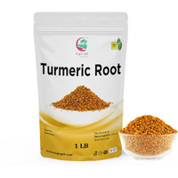 Turmeric Root 1 Lb | Cut And Sifted Dried Turmeric Pieces | Flavourful Indian Spice | Make Healthy Teas, Smoothies And Lattes | Curcuma Longa | 100% Pure And Natural | By Yogis Gift